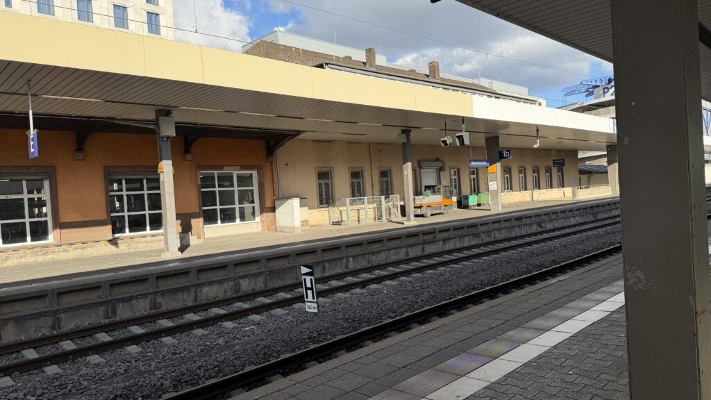 Ein Blick vom Gleis in Mannheim Hbf. Ein ungeplanter Zwischenhalt mit Umstieg.